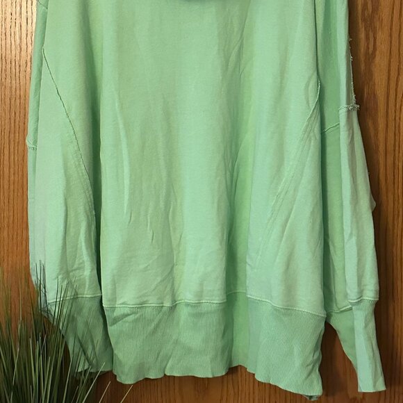 Free People Camden Zip Up Hoodie Gossamer Green NWT size- LARGE - Picture 7 of 7
